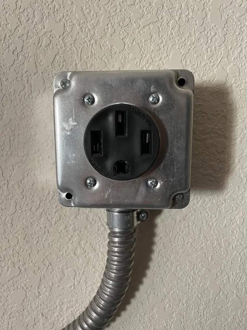 NEMA 14-50 outlet installed for Electrical Panel Upgrade in Globe